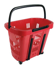 CESTA SPESA TROLLEY CARRELLO CESTINO Supermercato MAXI MARKET ROSSO 46*35*41 cm