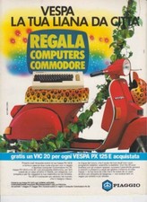 PUBBLICITA' ADVERTISING-PIAGGIO VESPA PX 125 E 1984 SCOOTER ITALIANI VIC 20