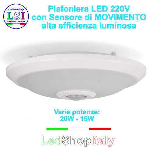 Plafoniera led 220v con - plafoniera,