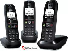 Telefono Cordless Gigaset AS405 TRIO Comunicanti Vivavoce Rubrica Tasti Grandi