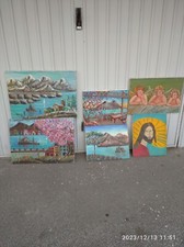 Lotto Di 6 Tele Dipinte A Olio Soggetti Vari