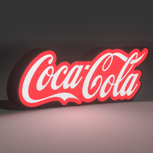 Coca cola light rgb - coca, sign