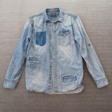 Zara camicia denim strappata