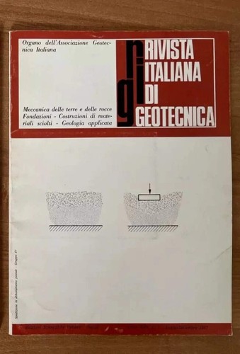 Rivista italiana geotecnica - rivista,