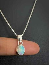 Bellissimo ciondolo San Valentino in argento sterling 925 con pietra preziosa opale etiope