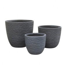 Set di 3 vasi fibra di