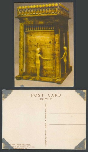 Egypt old postcard tutankamon - postcard,