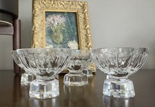 Liquore Colpo Cordiale Cristallo Taglio Piedi 7 Bicchieri Vintage Stella RARO Hobstar Boemia