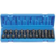 Grey Pneumatic 1598Hc 1/2" Drive 18 Pc. Combo Hex Driver Sae/Metric Set