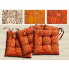 Set 4 cuscini coprisedia trapuntato con laccetti Cerchi pouff sedia cucina Made 