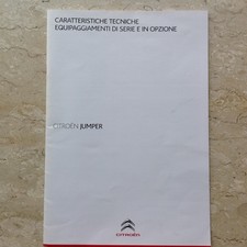 Opuscolo Citroen Jumper 2009 Caratteristiche Tecniche Ed Equipaggiamenti