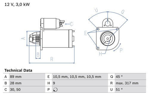 Motorino avviamento bosch - motorino,