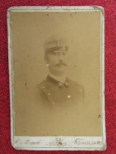 VECCHIA FOTO MILITARE REGIO ESERCITO UMBERTINO STUDIO FOTOGRAFICO MAURI CAGLIARI