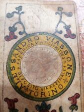 Antico Mazzo 1914 di 68 Carte Tarocchi Piemontesi Alessandro Viassone Torino 