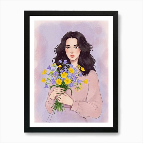 Stampa artistica ragazza con
