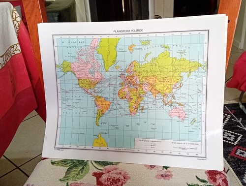 Cartina geografica planisfero - cartina,