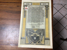 TITOLO DI STATO AUSTRIACO - 1917 - TESORO ITALIANO - 200 KR