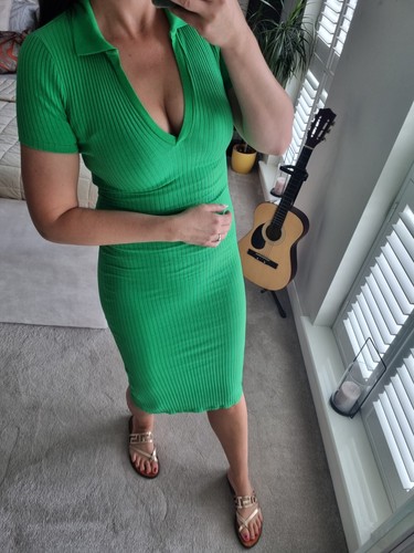 Abito midi zara - abito, verde
