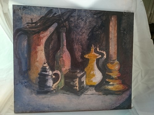 Dipinto antico brocche olio - antico,, brocche,olio