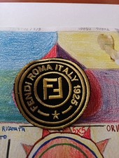 Patch Fendi Roma Italy 1925 Tessuto Ricamato A Mano 