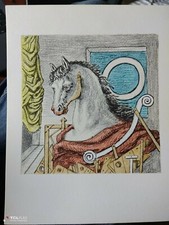 GIORGIO DE CHIRICO "LETTERA O" fotolitografia NON FIRMATA