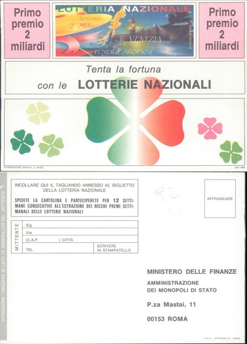 Lotteria nazionale regata - , @