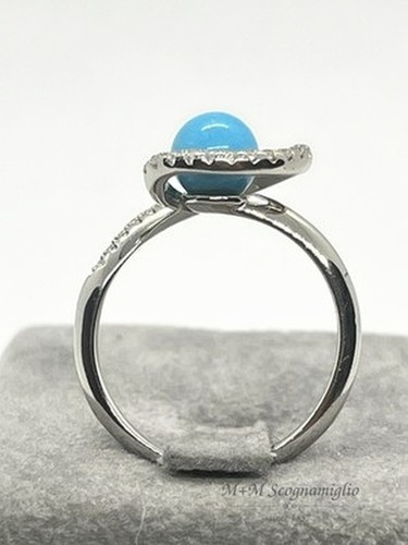 Anello argento 925 turchese - anello,