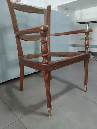 Antica poltrona sedia legno - antica,