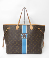 Autentica borsa tote bag Louis Vuitton Monogram Neverfull GM marrone F#46447