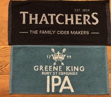 2 Vintage Beer Mat Towels Pub