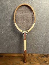 Racchetta Da Tennis Vintage Dunlop Britannic In Legno - Grip 4 - Made In India