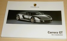 Porsche Carrera GT uso manutenzione.Istruzioni uso Porsche 980 Carrera GT 2003