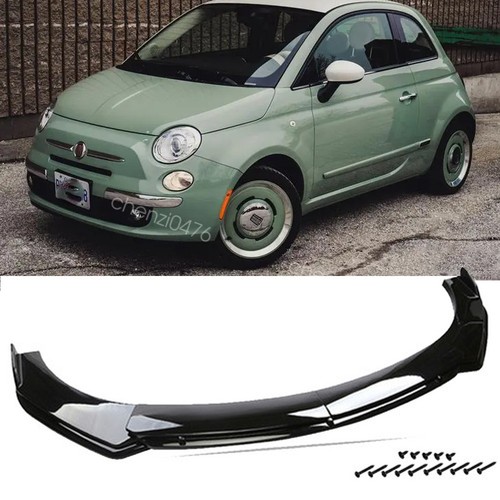 Glossy black front bumper - black, lip