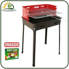 BARBECUE RETTANGOLARE A CARBONELLA BBQ DA GIARDINO ESTERNO IN ACCIAIO 48X36X77H
