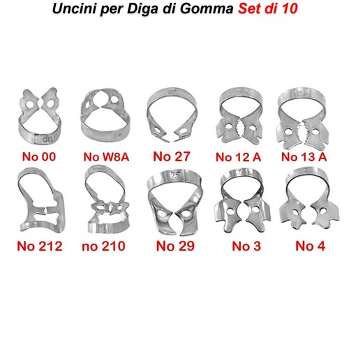 Odontoiatria uncini diga - uncini, di