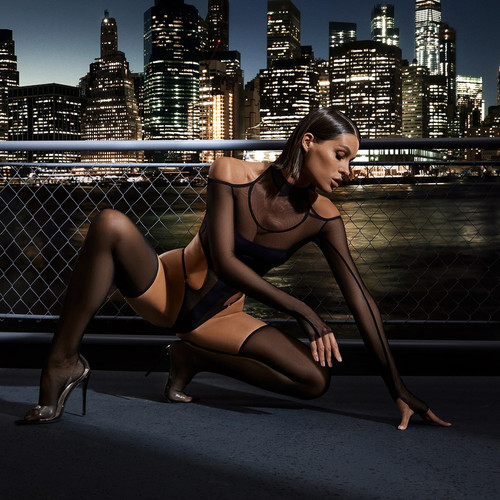 Body stringato bodystocking