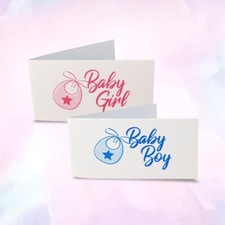 Bigliettini Nascita Bimbo Bimba mod. Baby con possibilita' di personalizzazione