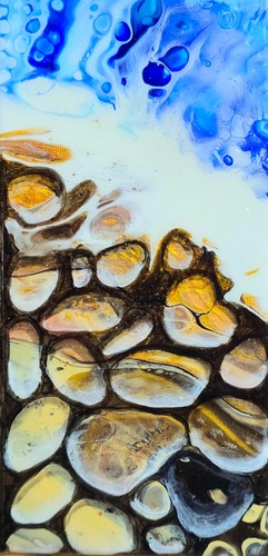Quadro acrilico astratto - , mare