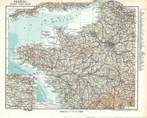 Carta geografica francia - carta,