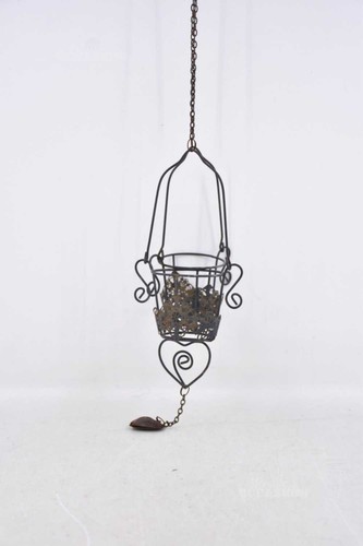 Pair iron hanging light - of,