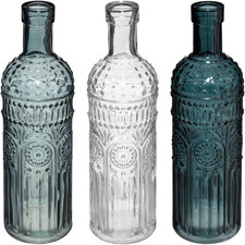 - Set Di 3 Bottiglie in Vetro