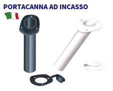 PORTACANNA AD INCASSO BIANCO LUNGHEZZA 245 MM BARCA PORTA CANNE TUBO PLASTICA