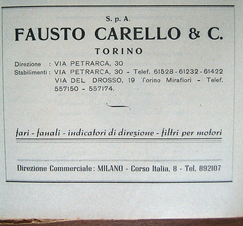 Pubblicita carello fari - fari, e