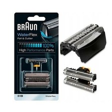 Braun WaterFlex 51B pezzo di ricambio - testina di rasatura e pellicola HB nero, per rasatura a umido