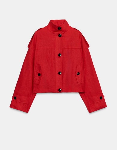 Zara giacca lino - lino, collo