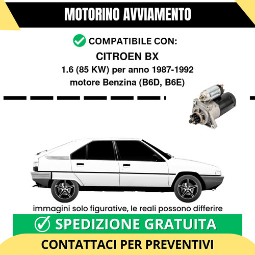 Motorino avviamento citroen - citroen, bx