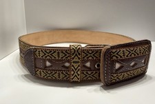 Cinto Charro Murrillo, Messico. cintura western uomo vera pelle taglia 34