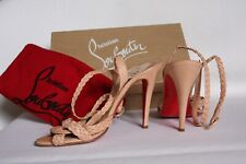 SANDALO DONNA - WOMAN HELL - LOUBOUTIN - NAPPA BEIGE - USED 39 - new460£