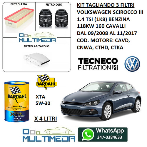 Kit tagliando filtri olio - kit,