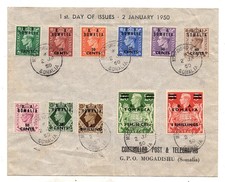 B. A. Somalia n. Serie 21/31 su busta annullamento FDC